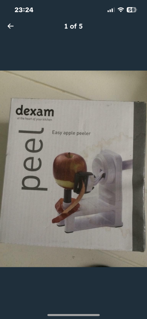 Kitchen item easy apple peeler boxed new! Unwanted gift but good item