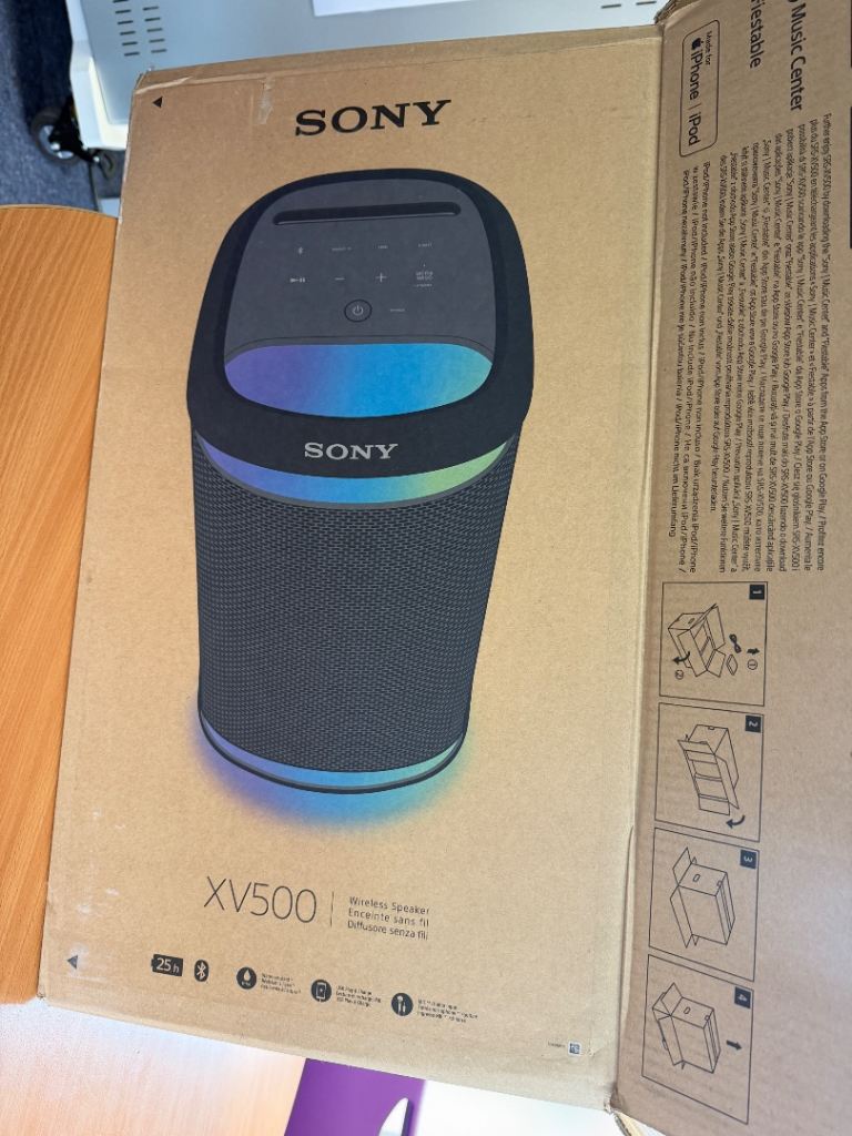 Sony SRS-XV500 Wireless Speaker - As Good As New. PICK UP ONLY