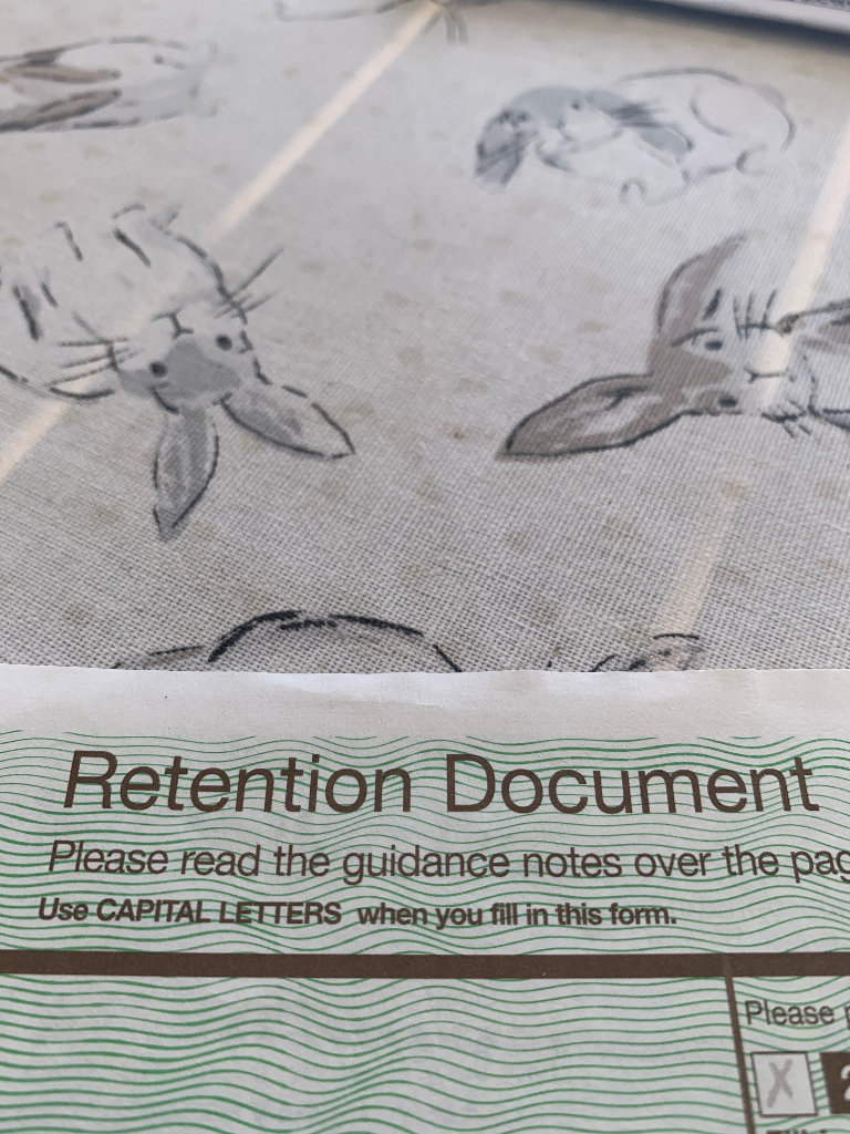 W26 PJB. Number plate. On retention certificate 