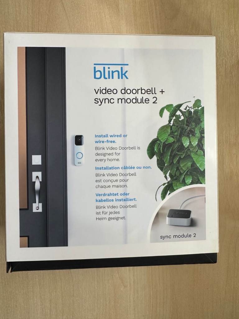 Blink Video Doorbell + Sync Module 2 – As New