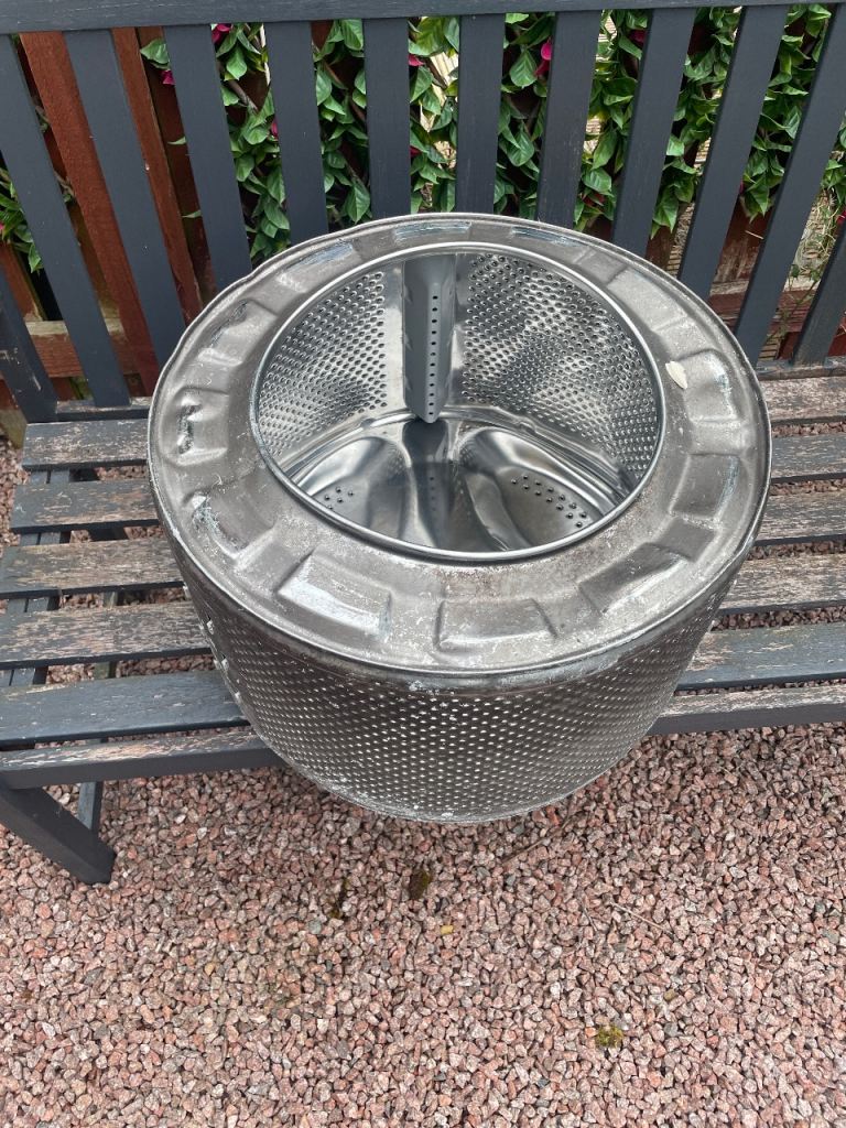 Washing Machine Drum Fire Pit / Planter – Upcycled Metal