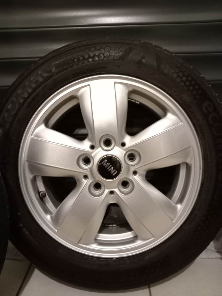 Set of Bmw Mini 15" Alloy Wheels & Tyres, Excellent Condition! 5x112