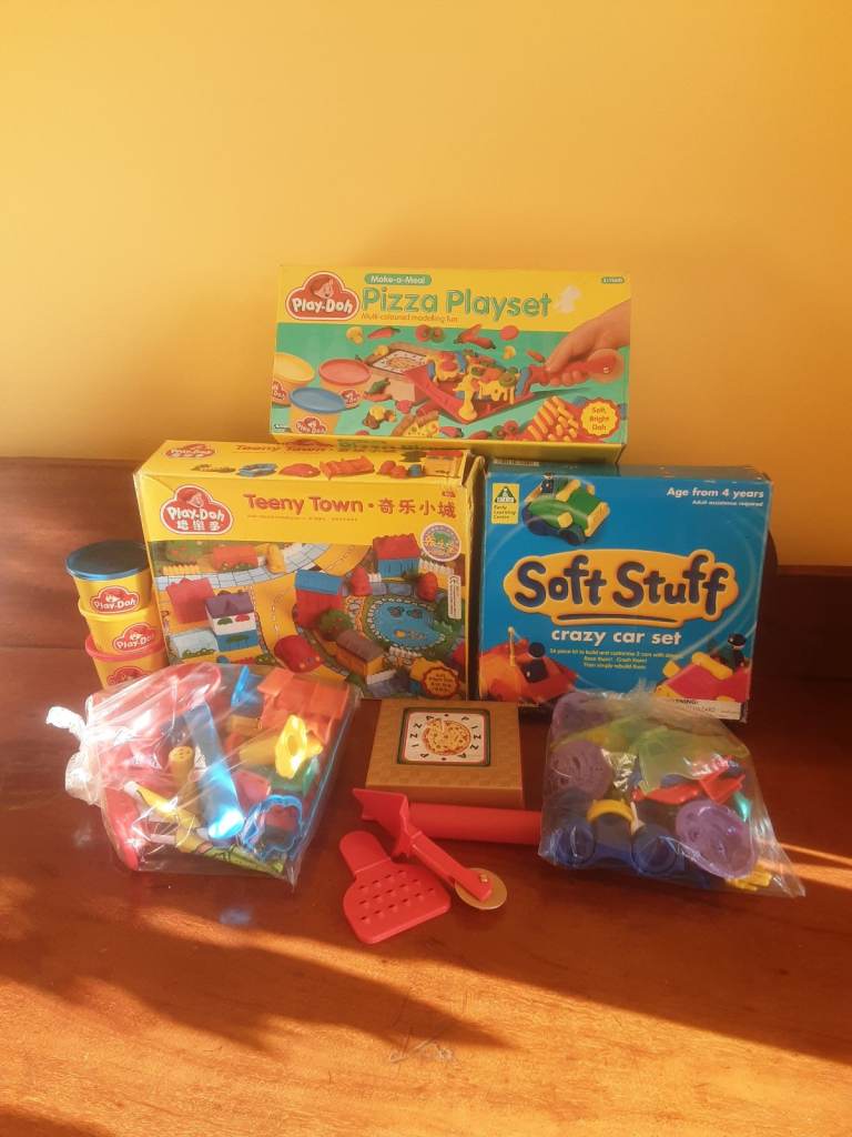 Early learning Centre  softstuff cars set ,Teeny town set   & pizza play set .