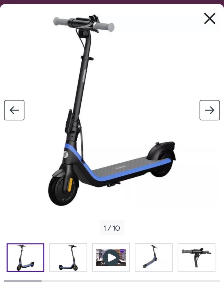SEGWAY-NINEBOT C2 Pro B Electric Folding Scooter - Black & Blue