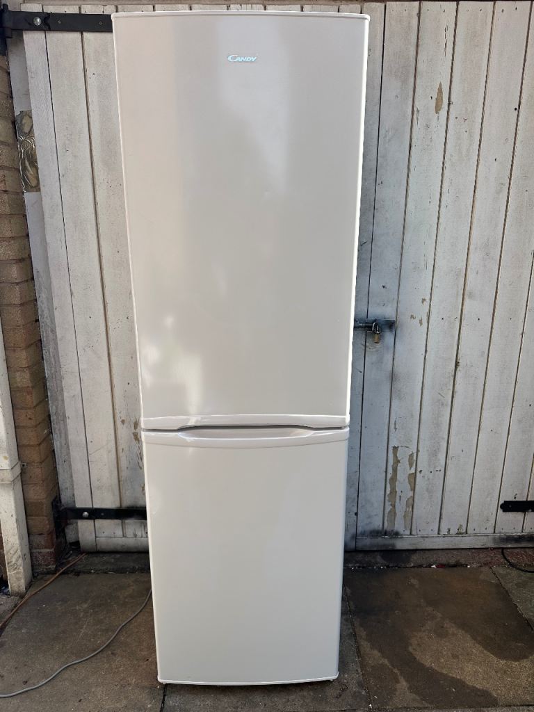 Candy Fridge Freezer – White, Good Condition