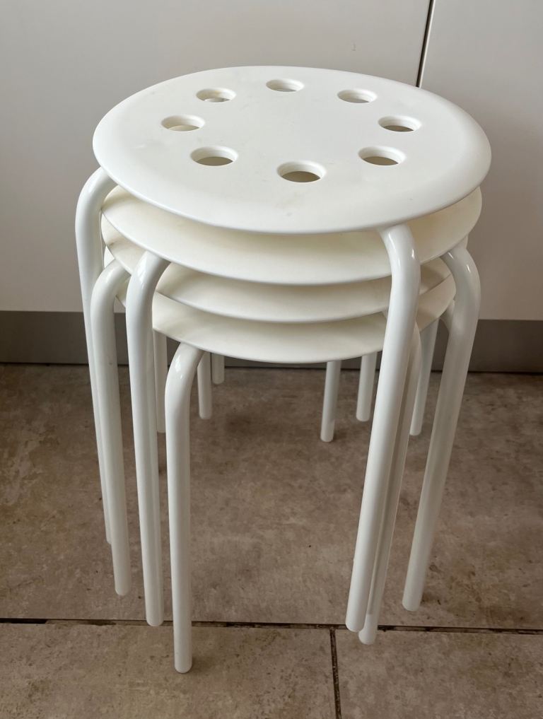 4 x IKEA Marius stackable stools
