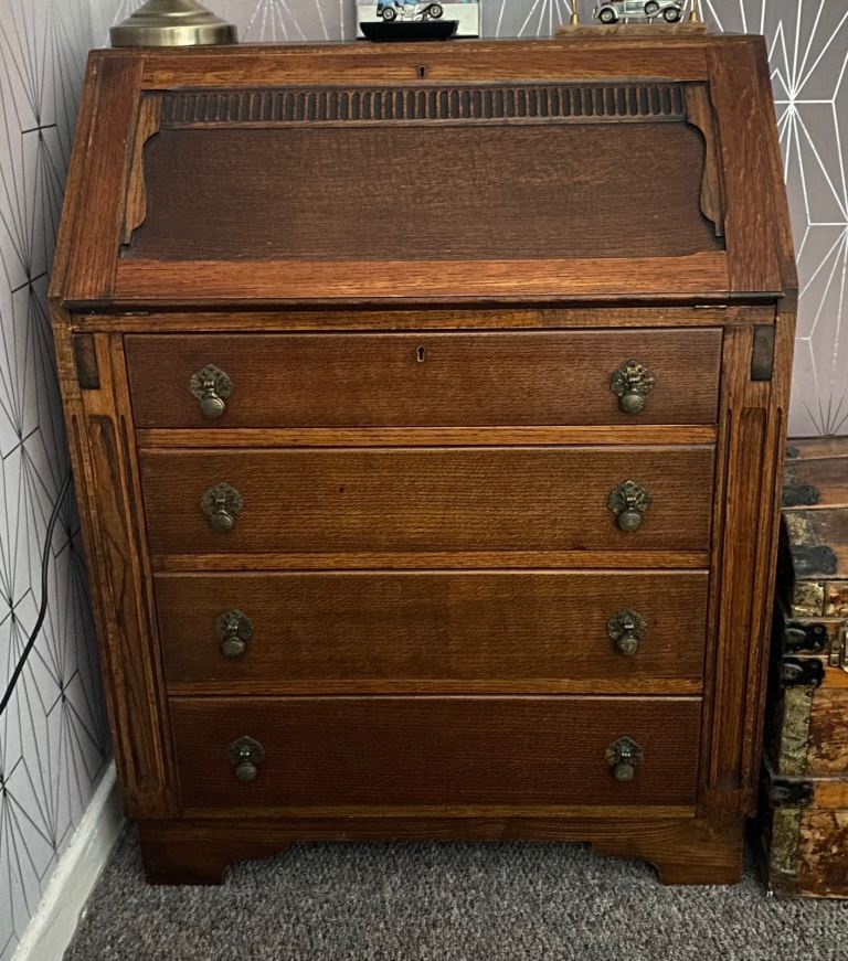 Bureau writing desk vintage retro upcycled