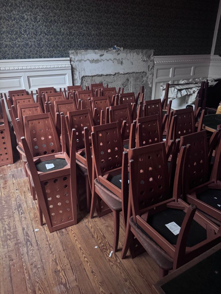 Chairs and tables pub cafe hotel 