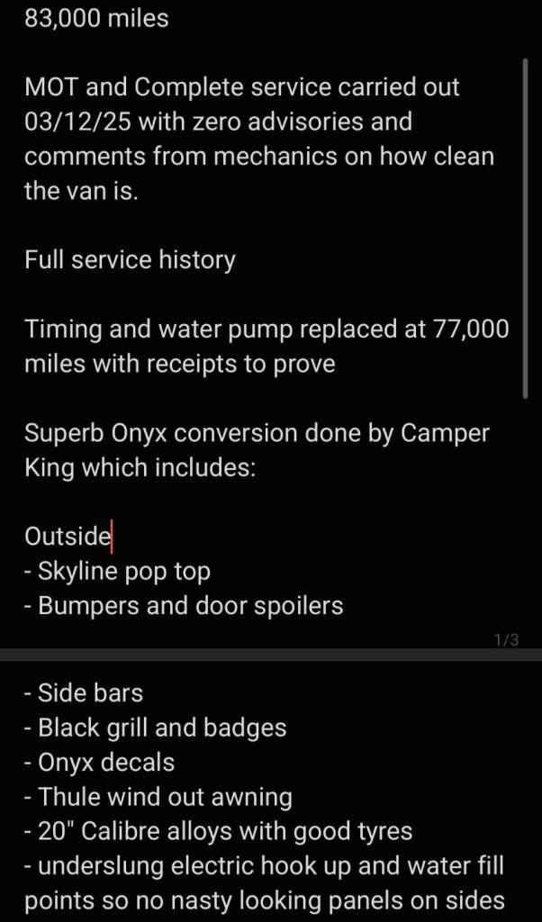 Volkswagen Transporter pop top camper campervan motorhome rv