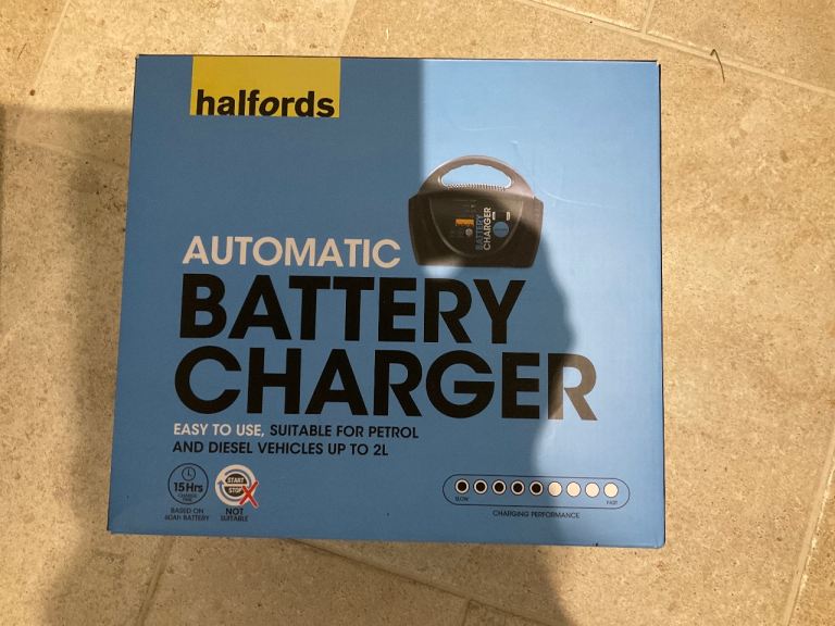 Halfords Automatic Battery Charger brand new, boxed