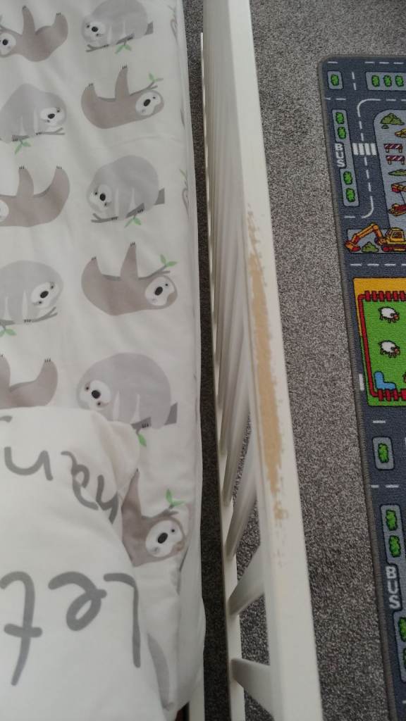 IKEA STUVA Cot Bed White With 2 STUVA GRUNDLIG Drawers & Mattress5