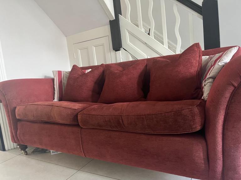 Duresta 3-4 seater chenille sofa 