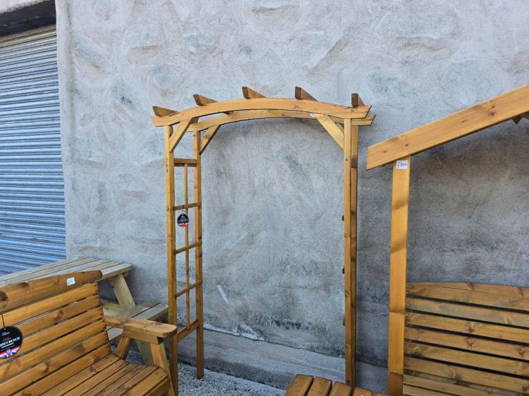 Wooden garden arch