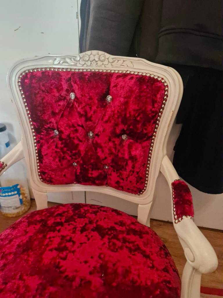red bedroom chair