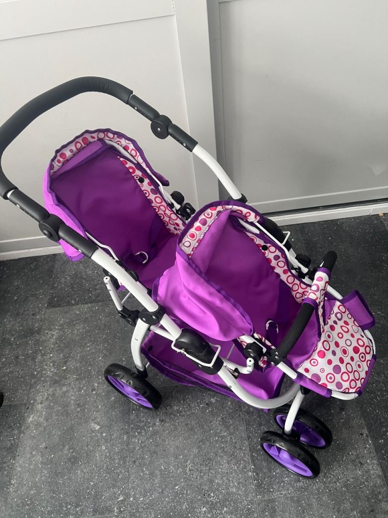 Toy Ella Dimples Tandem Pushchair Double Buggy Stroller 