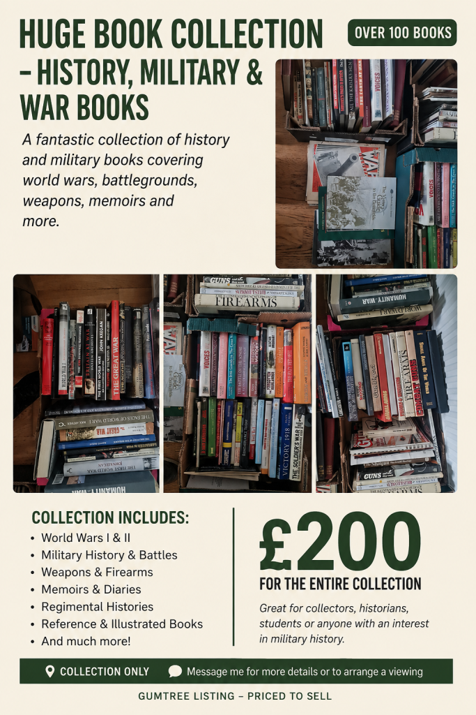 Huge Collection of Over 100 History, Military & War Books