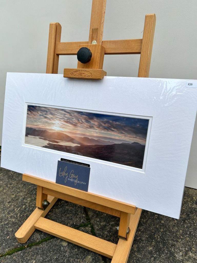 Scottish Landscape Photography Print, Sunset over Loch Lomond, Ready to Frame