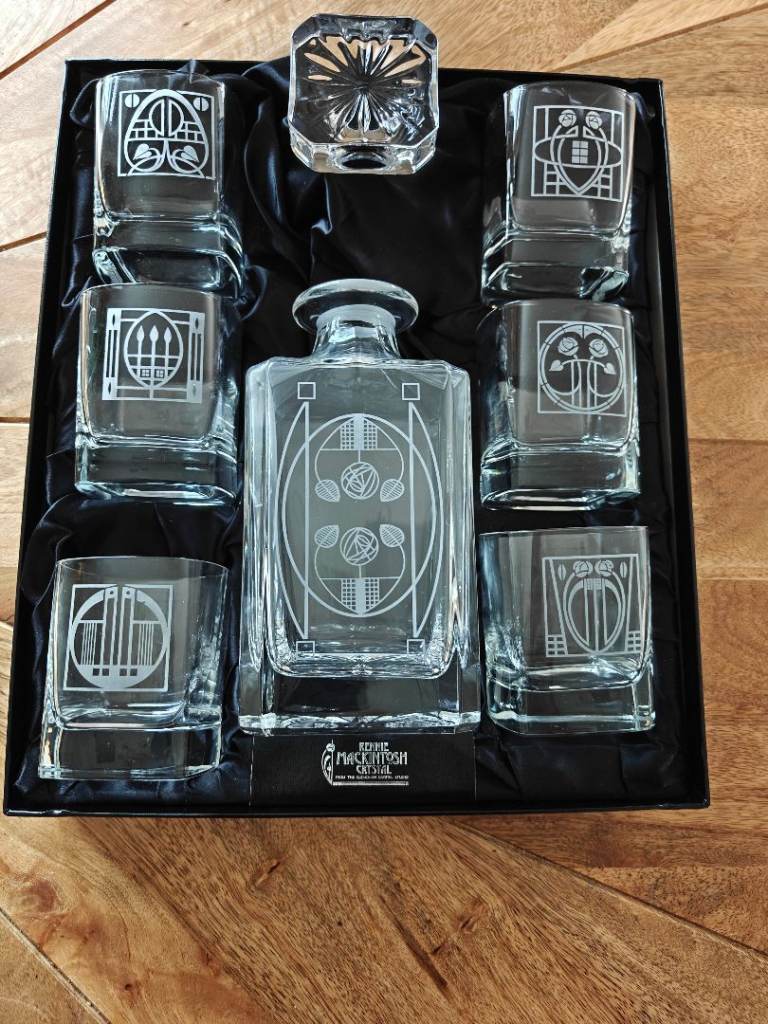 Rennie Mackintosh Crystal Decanter Set 