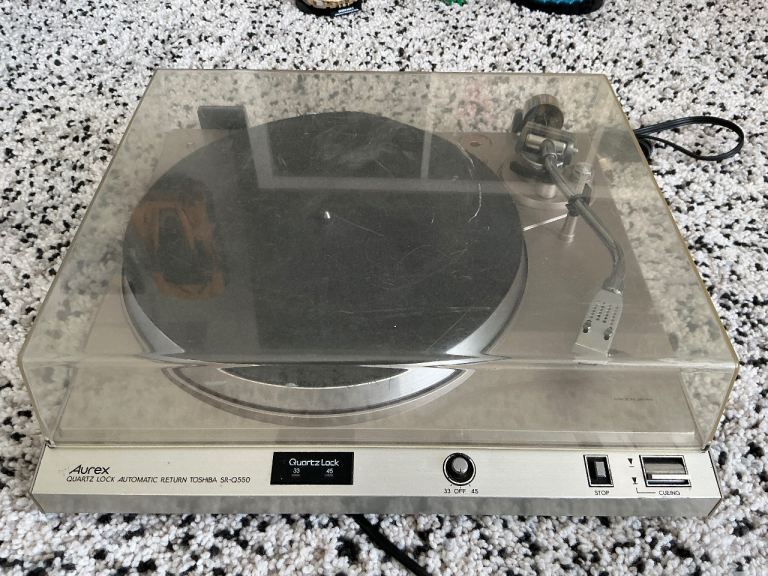 Toshiba Aurex SR-Q660 Turntable Vintage Record Player Tested Working Japan