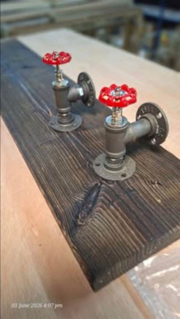 Heavy-Duty  Shelf Pipe shelf Brackets – Industrial Look