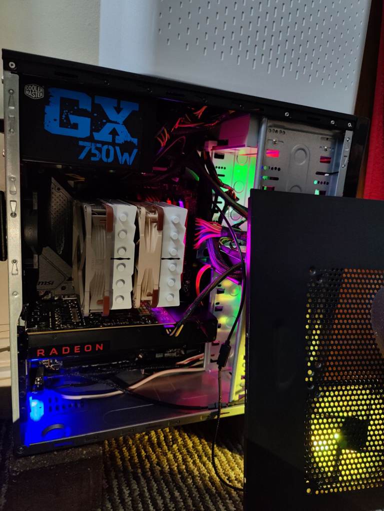 Workstation PC Intel Core i7 14700F 64GB RAM 1TB SSD AMD RX480 8GB GPU ...