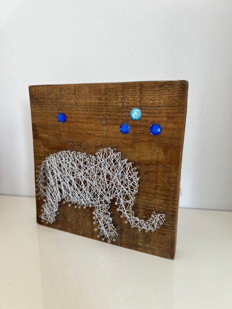 Handmade string elephant 