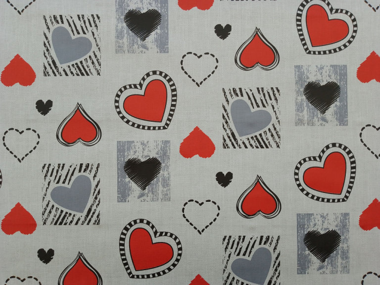 NEW [Heart Design] Vinyl Tablecloth 20m Roll Still Wrapped (140cm wide)