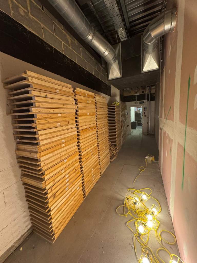Large Stack of Timber Battens / Wood Shelves