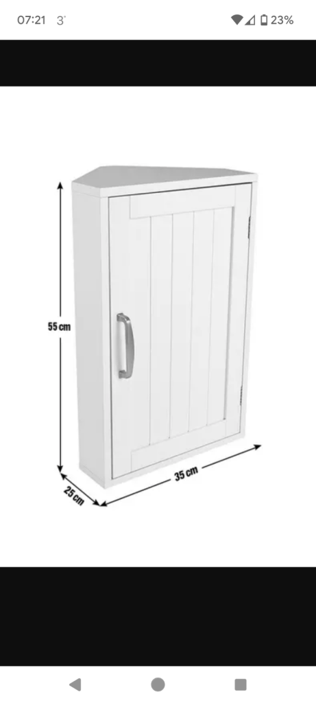 Argos Home Tongue & Groove Corner Cabinet - White