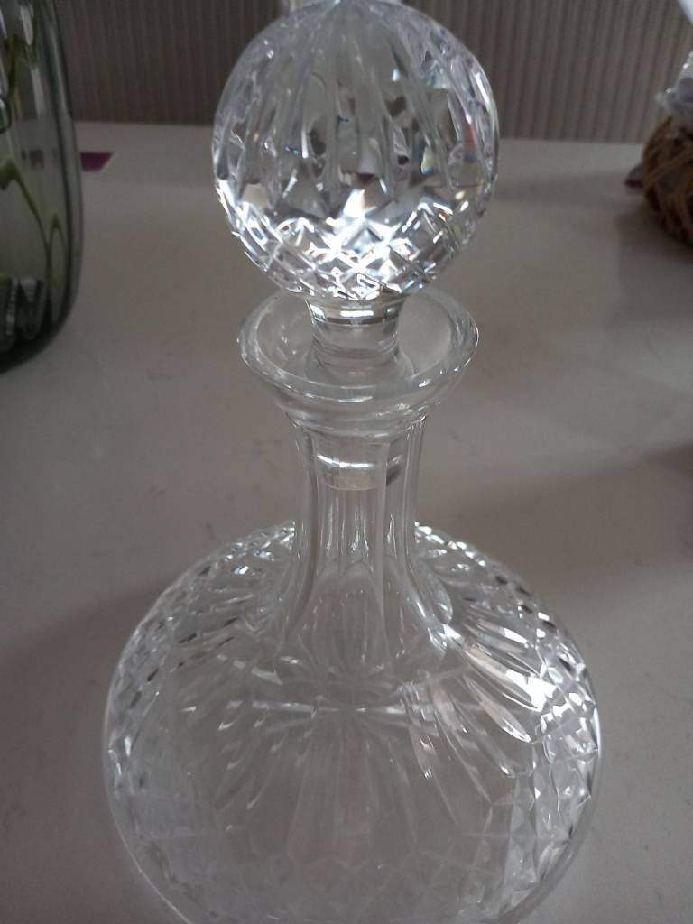 EXQUISITE WATERFORD GLASS SHIPS DECANTER  in excellent condition.  