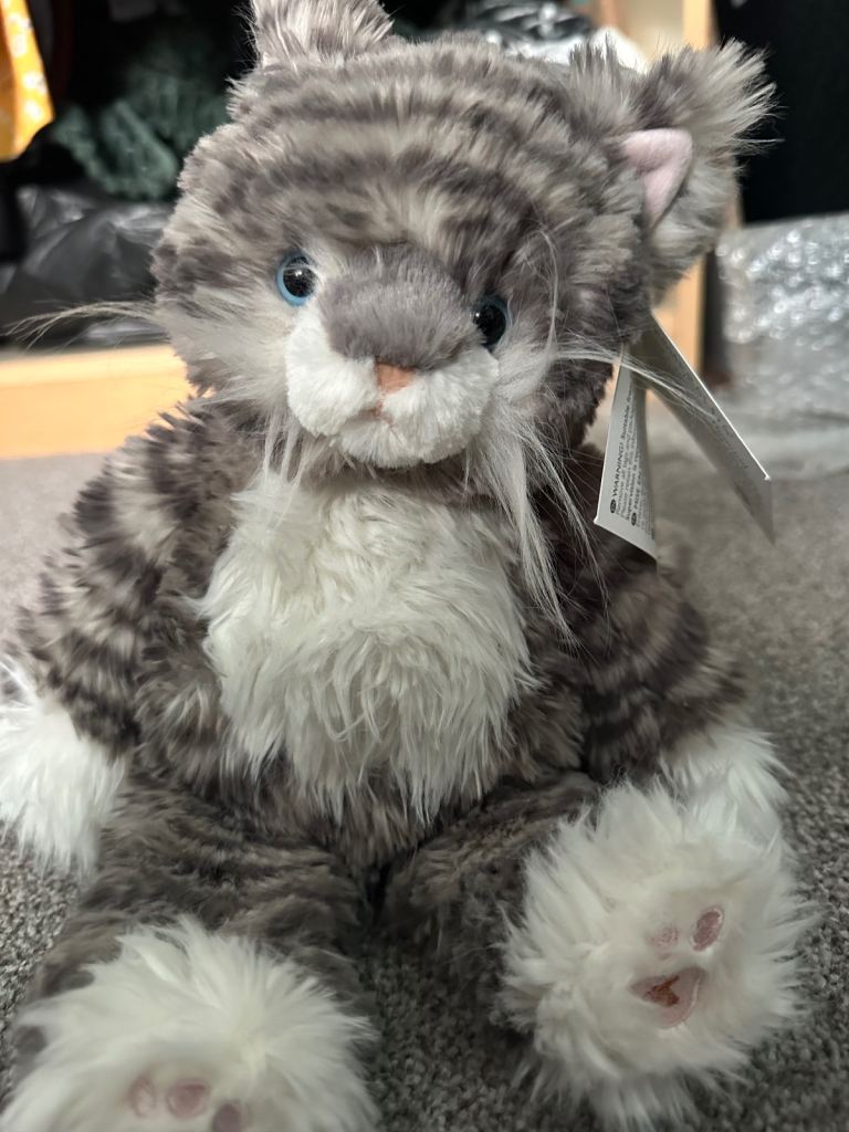 Esmeralda Junior Grey Tabby Cat Plush Toy - Brand New with Tags