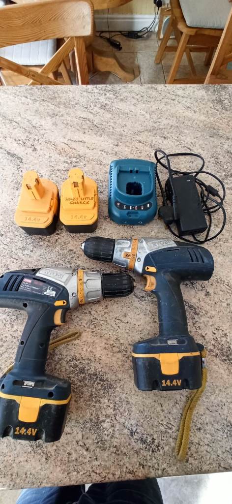 2 Ryobi Cordless Drills 