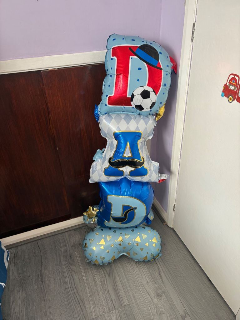 Large Character and Football Balloons for Dad - Great Condition