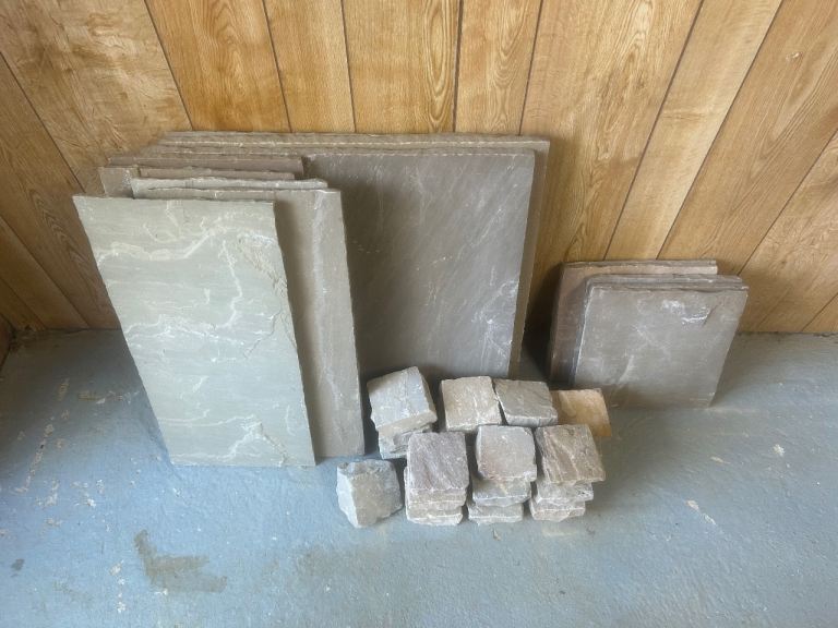 Indian Sandstone paving slabs and edging 