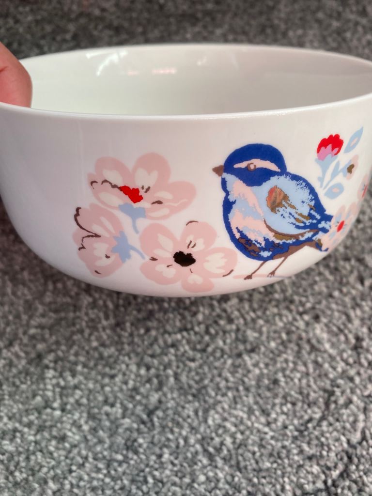 Beautiful Ceramic Bird & Flower Bowl – As New