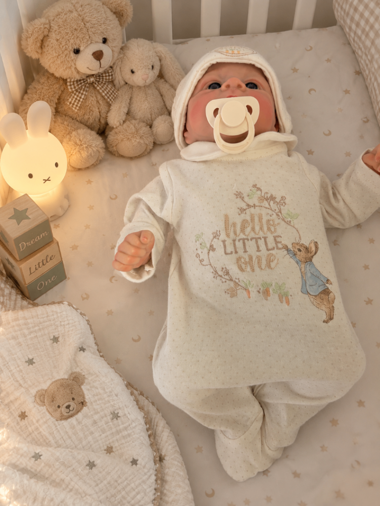 Realistic Reborn Baby Doll with Peter Rabbit Outfit