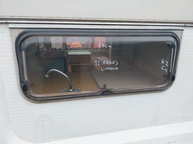 Abbey Lincoln caravan rear kitchen window 