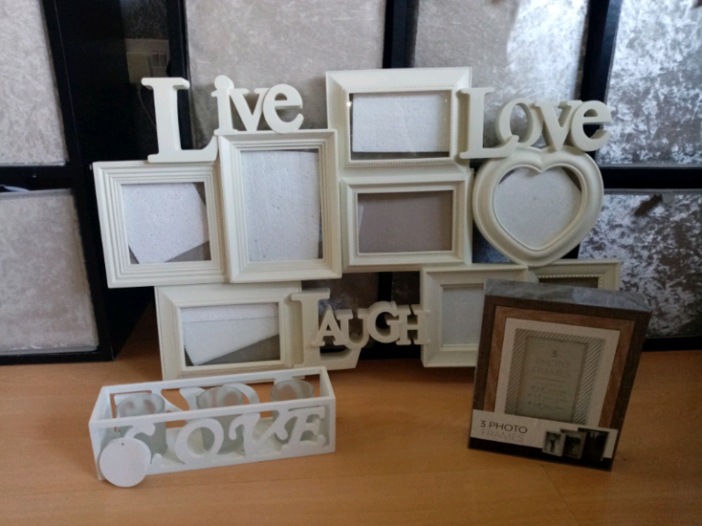 Large Picture Frame, Brand New Candle Holder And Brand New photo frame