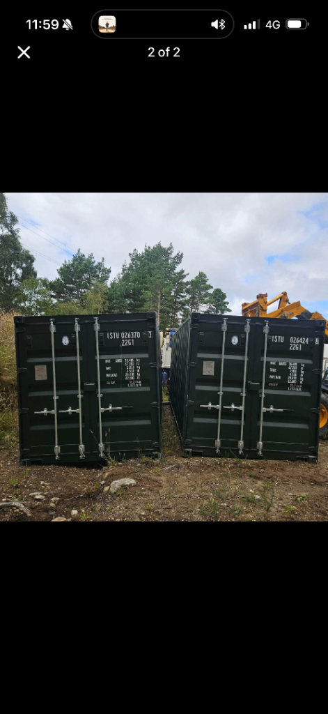 Two Brand New 20ft One-Trip Shipping Containers