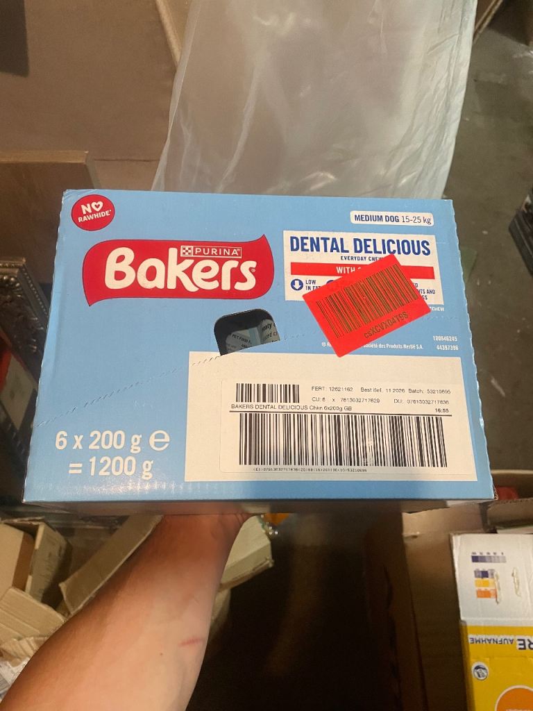 Bakers dental chews medium dog 15/25kg 6x200g