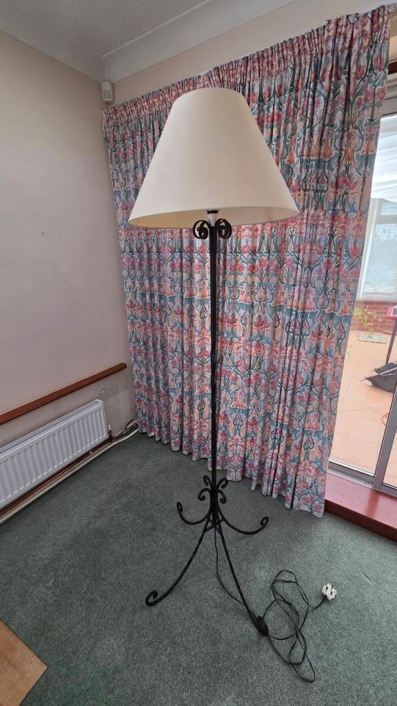 Vintage 1960's Wrought Iron Floor Lamp