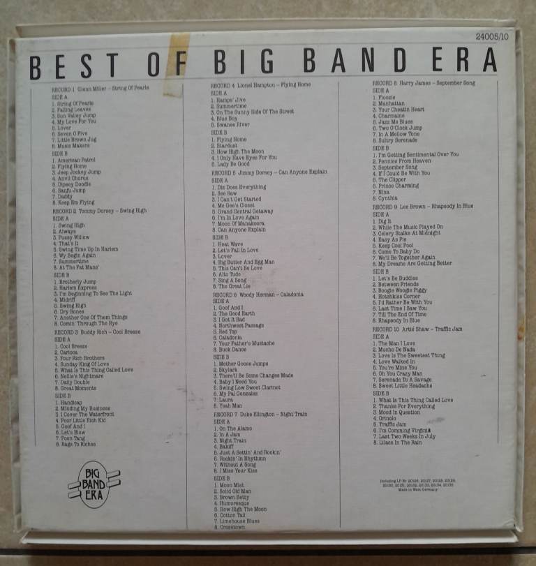 Best Of Big Band Era - 10 Vinyl Set