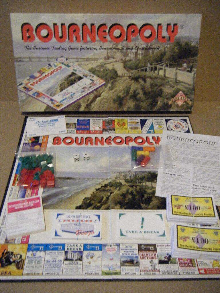 (BOURNEOPOLY) Bournemouth & Christchurch business trading board game. From 1998. Complete.