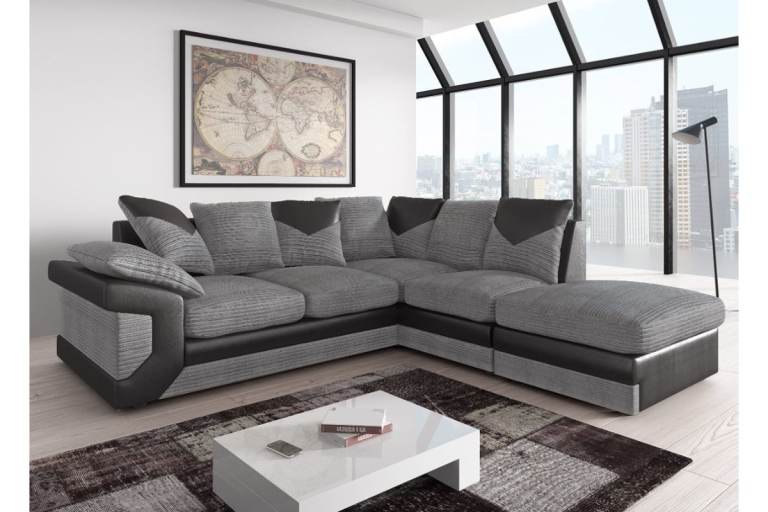 Corner l shape sofa in grey color free delivery 