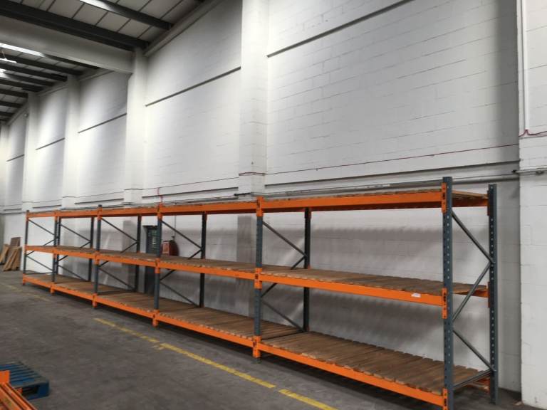 100 bays dexion pallet racking with shelving 