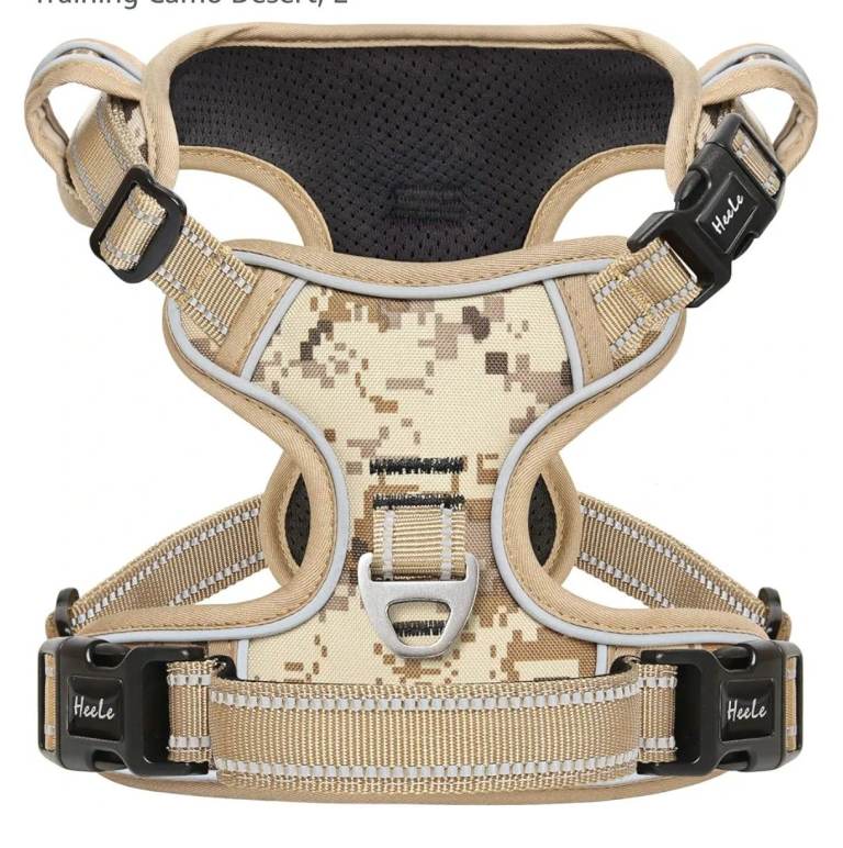 Camouflage dog harness 