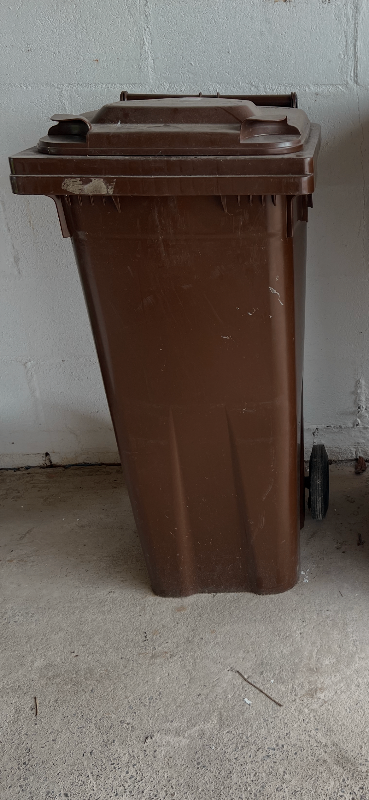 Brown Wheelie Bin 