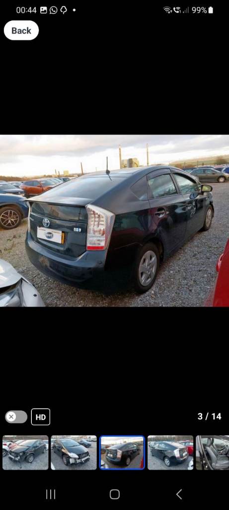 Toyota prius 2012 breaking 