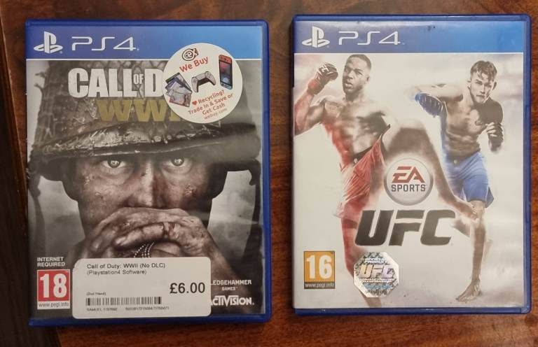 2 x PS4 Games call of duty & ufc 