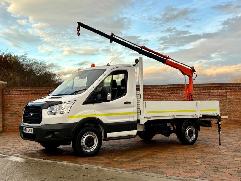 2016 Ford Transit 2.2 TDCi 125ps Pick Up Truck / Dropside ***4 Metre Reach Crane***  CHASSIS CAB ...